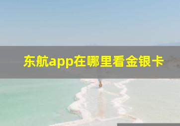 东航app在哪里看金银卡