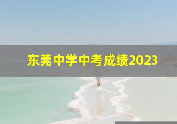 东莞中学中考成绩2023