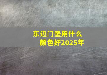 东边门垫用什么颜色好2025年