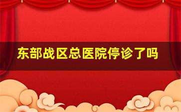 东部战区总医院停诊了吗