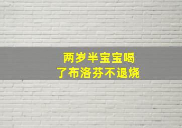 两岁半宝宝喝了布洛芬不退烧