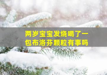 两岁宝宝发烧喝了一包布洛芬颗粒有事吗