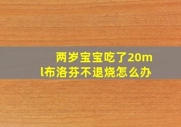 两岁宝宝吃了20ml布洛芬不退烧怎么办