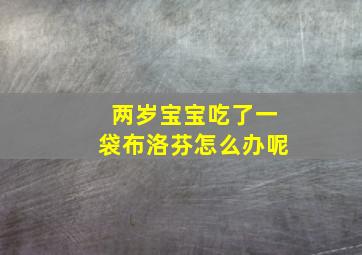 两岁宝宝吃了一袋布洛芬怎么办呢