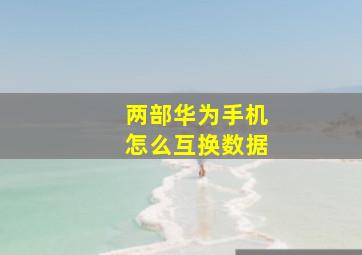 两部华为手机怎么互换数据