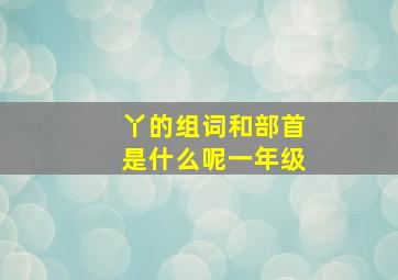 丫的组词和部首是什么呢一年级