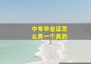 中专毕业证怎么弄一个真的