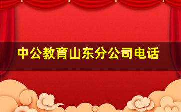 中公教育山东分公司电话