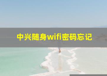 中兴随身wifi密码忘记