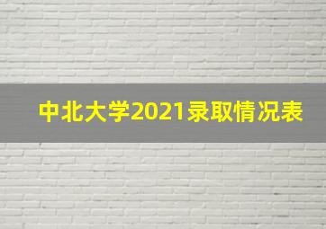 中北大学2021录取情况表