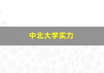 中北大学实力