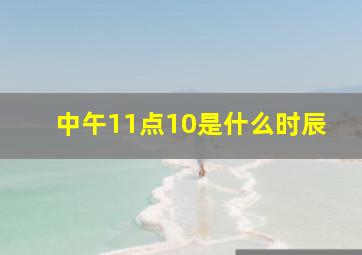 中午11点10是什么时辰