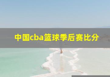 中国cba篮球季后赛比分