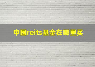 中国reits基金在哪里买