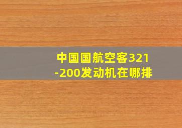 中国国航空客321-200发动机在哪排