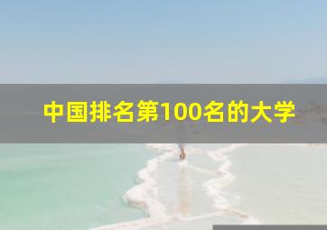 中国排名第100名的大学