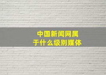 中国新闻网属于什么级别媒体