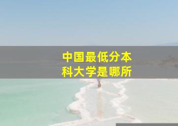 中国最低分本科大学是哪所