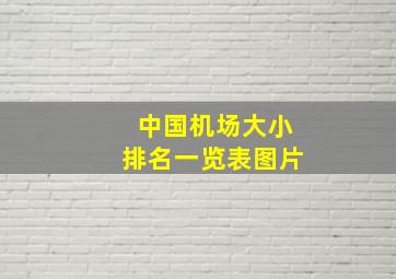 中国机场大小排名一览表图片