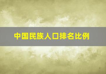 中国民族人口排名比例