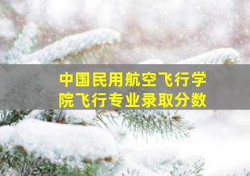 中国民用航空飞行学院飞行专业录取分数