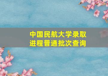 中国民航大学录取进程普通批次查询