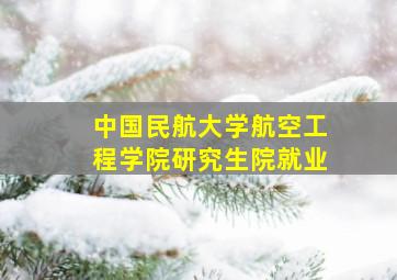 中国民航大学航空工程学院研究生院就业