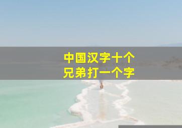 中国汉字十个兄弟打一个字