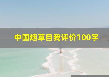 中国烟草自我评价100字