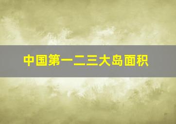 中国第一二三大岛面积