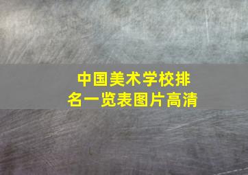 中国美术学校排名一览表图片高清