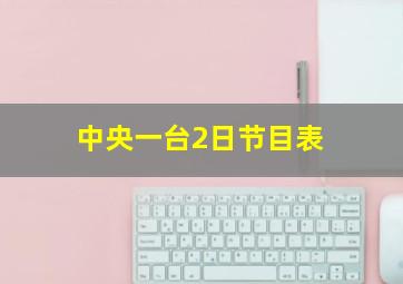 中央一台2日节目表