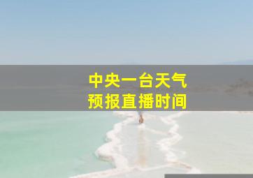 中央一台天气预报直播时间