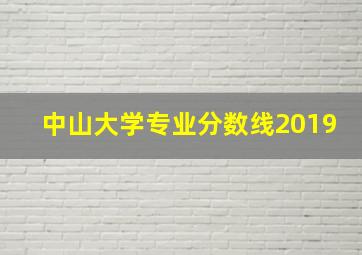 中山大学专业分数线2019