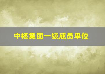 中核集团一级成员单位