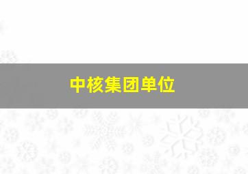 中核集团单位