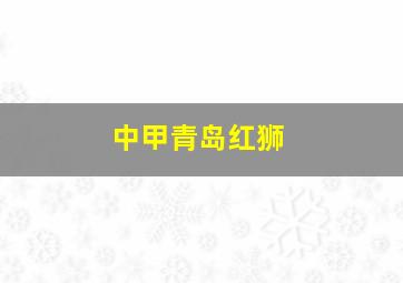 中甲青岛红狮