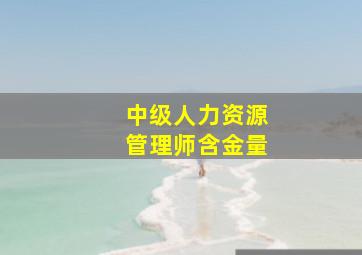 中级人力资源管理师含金量