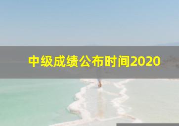 中级成绩公布时间2020