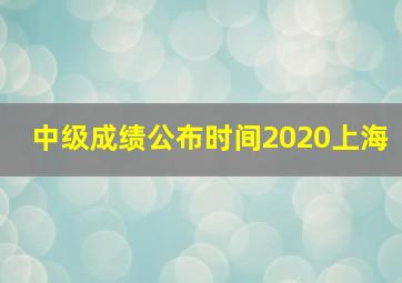 中级成绩公布时间2020上海