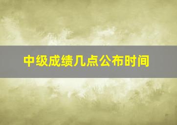 中级成绩几点公布时间