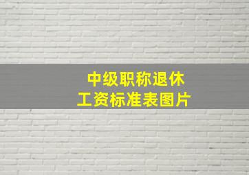 中级职称退休工资标准表图片