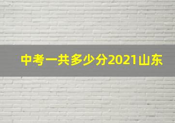 中考一共多少分2021山东