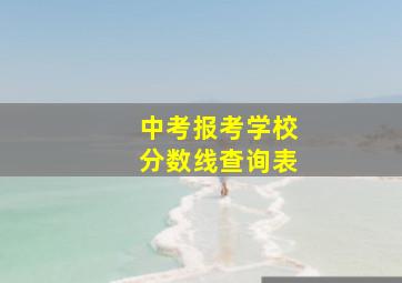 中考报考学校分数线查询表