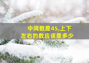 中间数是45,上下左右的数应该是多少