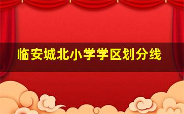 临安城北小学学区划分线