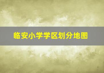 临安小学学区划分地图