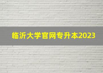 临沂大学官网专升本2023