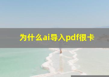 为什么ai导入pdf很卡