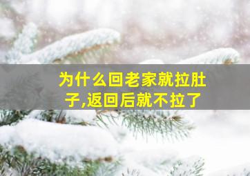 为什么回老家就拉肚子,返回后就不拉了